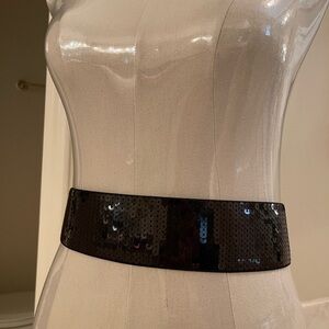 Elastic stretch 2.5 in wide Sequin belt by Style and Co.